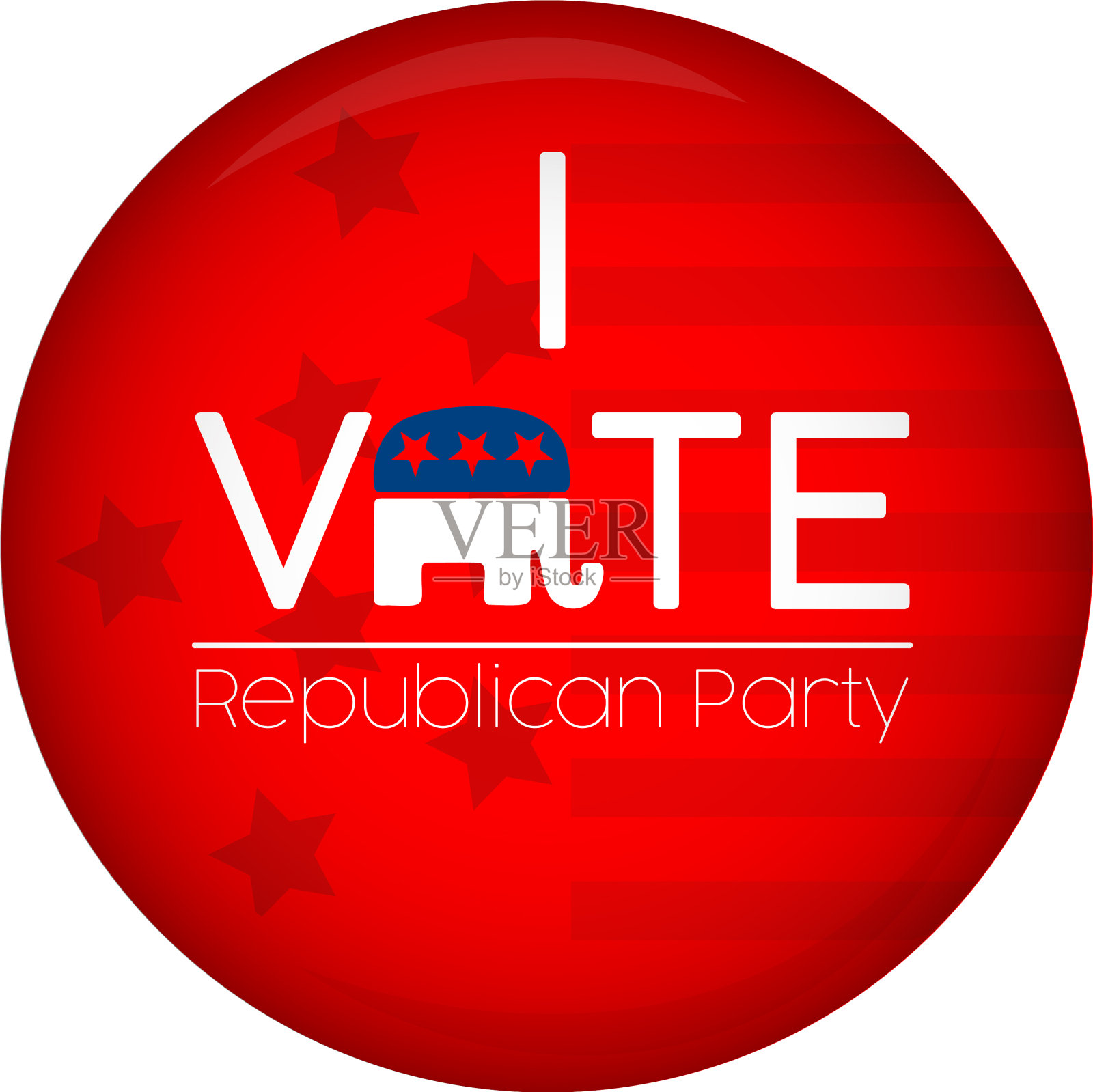 竞选是美国政府的纽扣设计元素图片