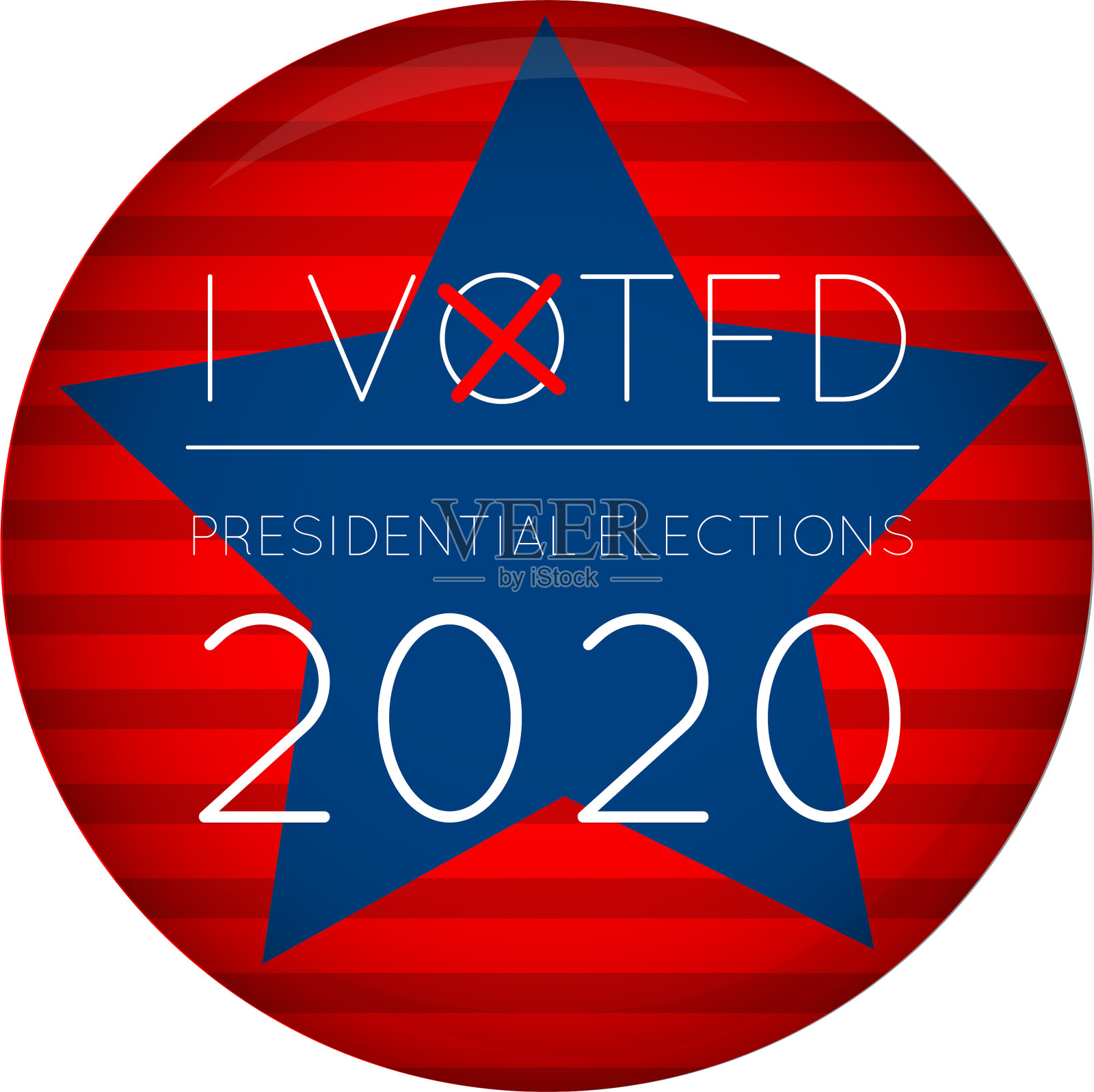 竞选是美国政府的纽扣插画图片素材