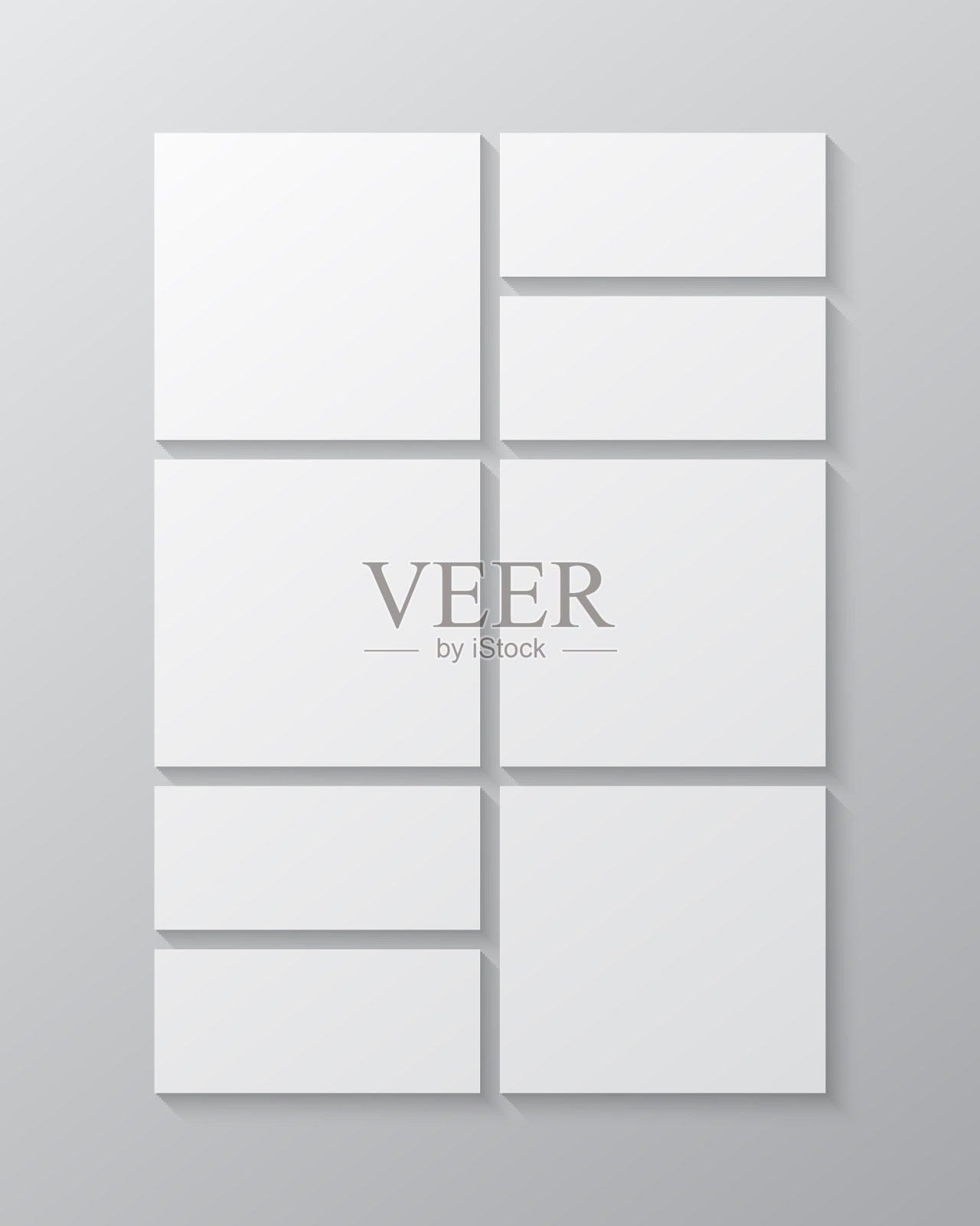 空拼贴八帧图像照片插画图片素材