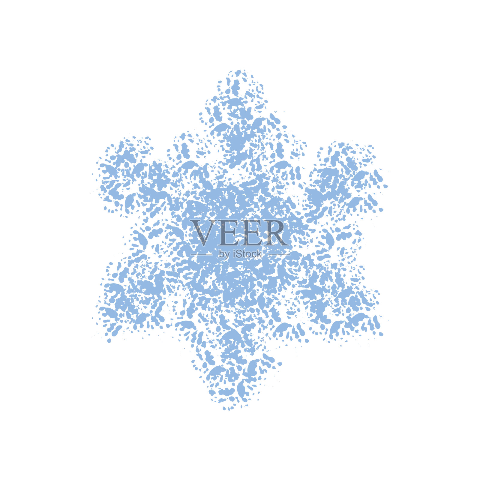 粒状孤立的雪花插画图片素材