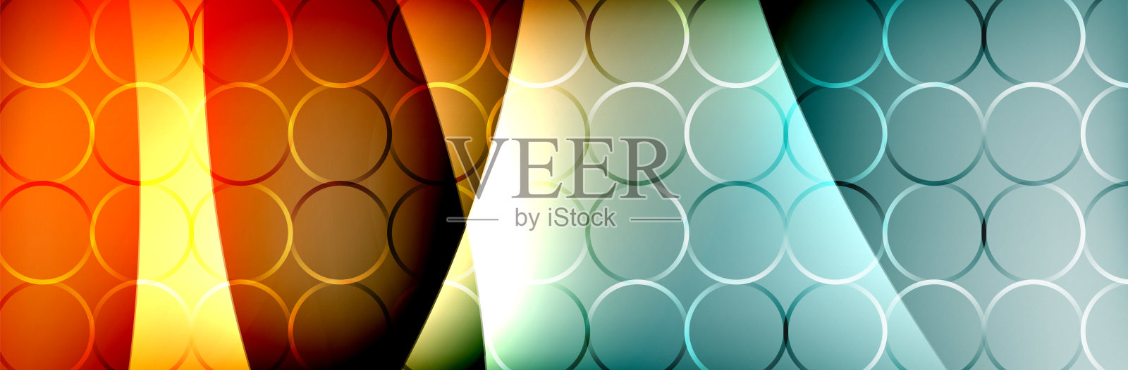 流体渐变霓虹色波，矢量抽象背景插画图片素材