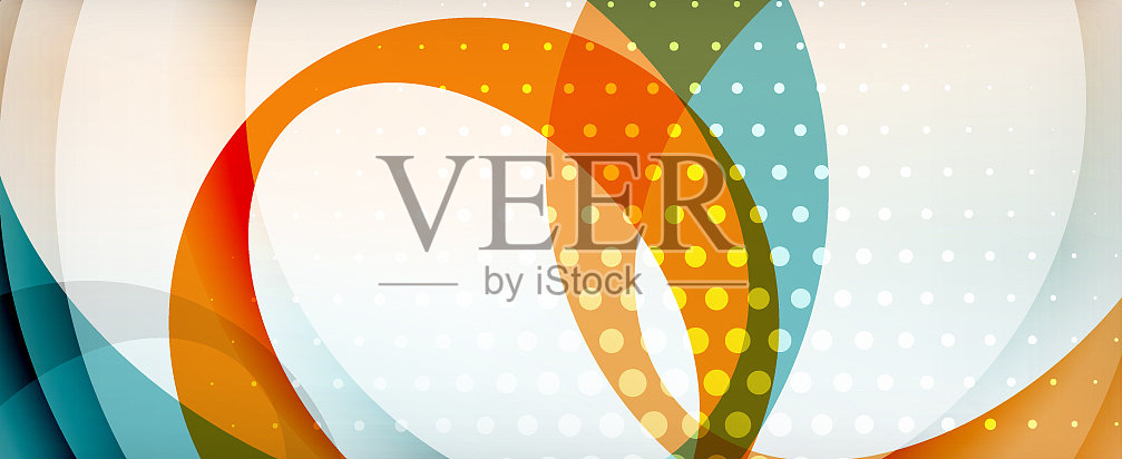 时尚简约圆抽象背景动态插画图片素材