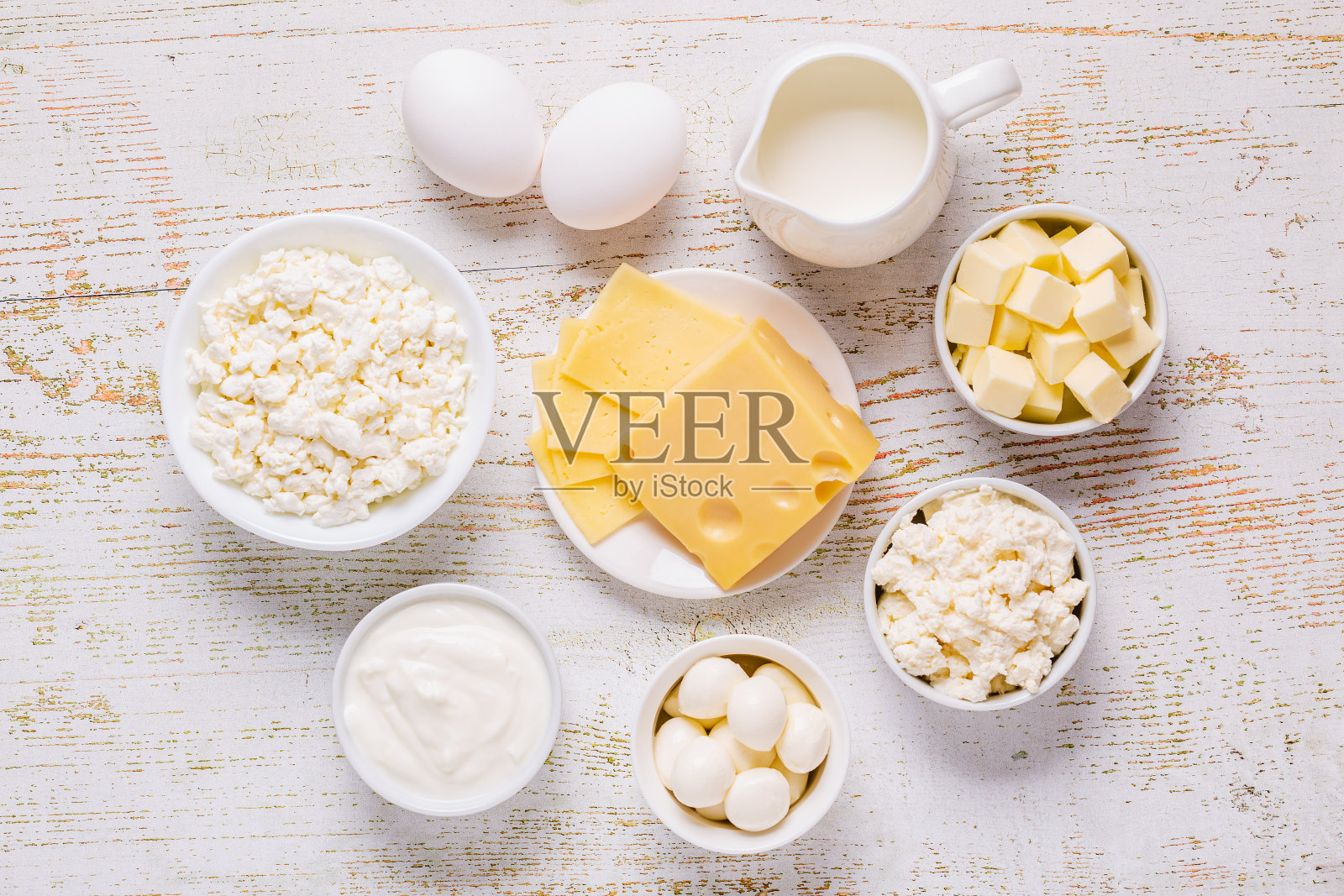 不同类型的乳制品照片摄影图片