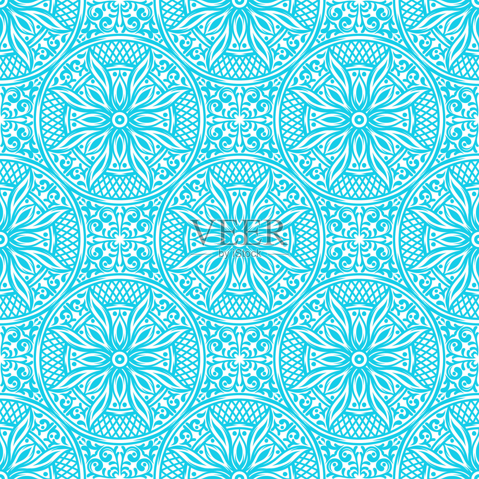 意大利地中海瓷砖图案插画图片素材