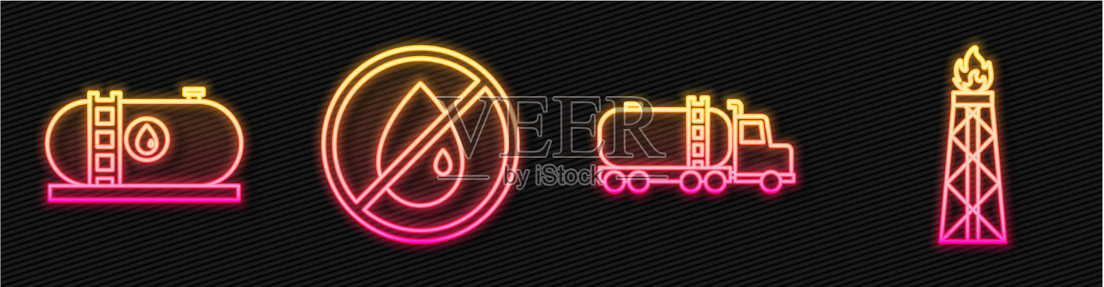 集线油罐车油料工业工厂插画图片素材