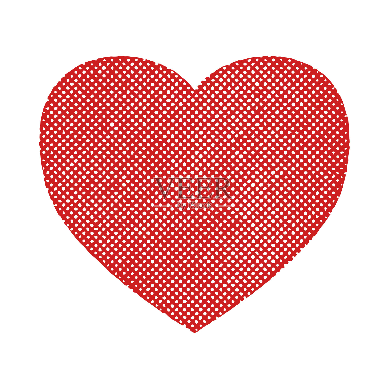 半色调纹理的心插画图片素材