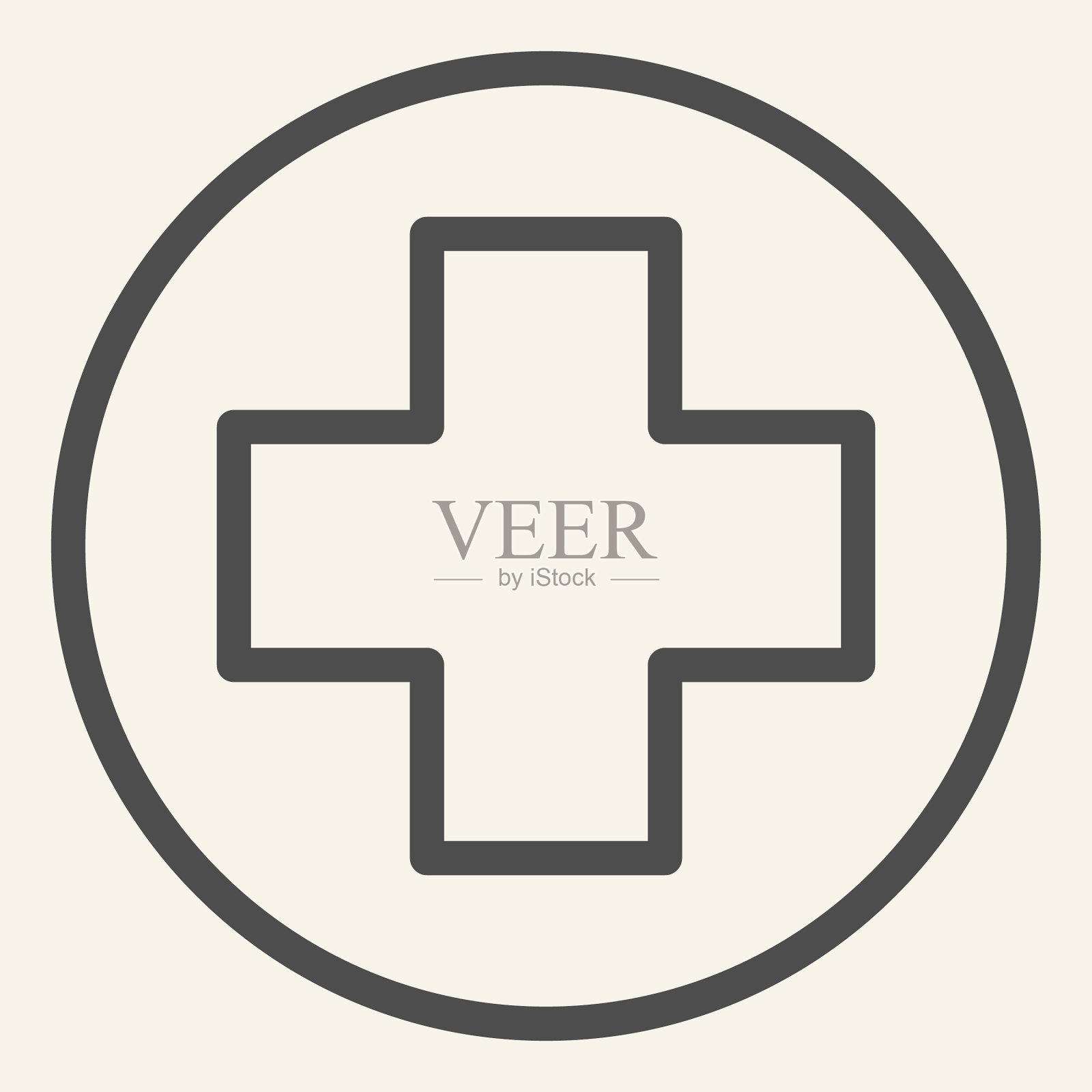 医疗救助线图标医疗十字或插画图片素材