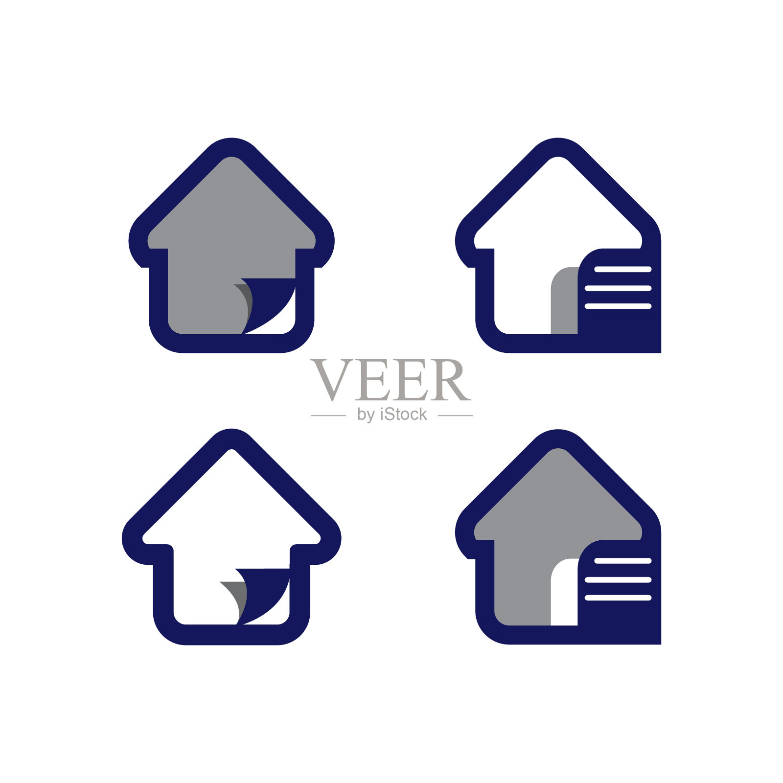 设置房子和home图标轮廓图标素材