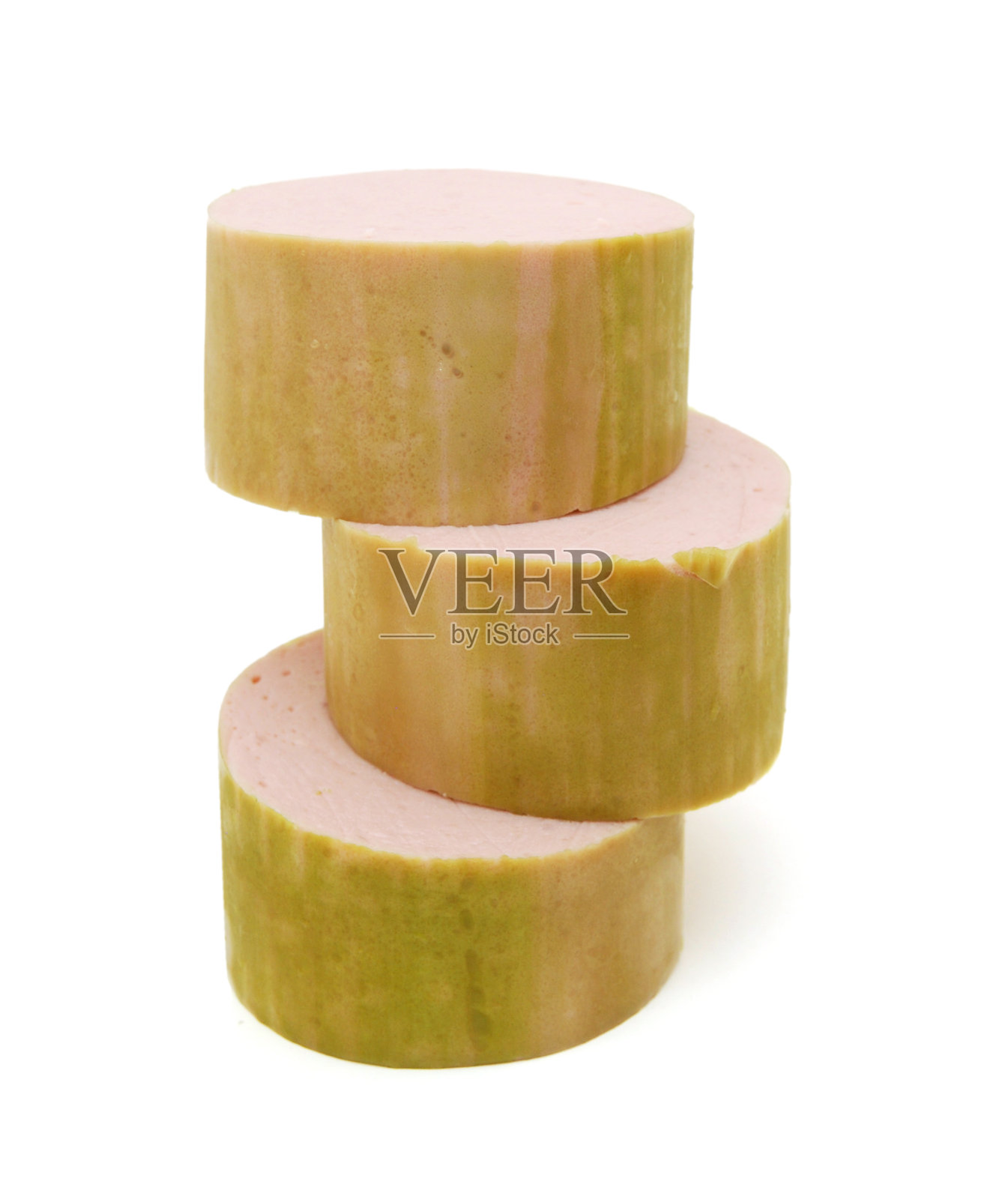 切碎的火腿片配白肉照片摄影图片