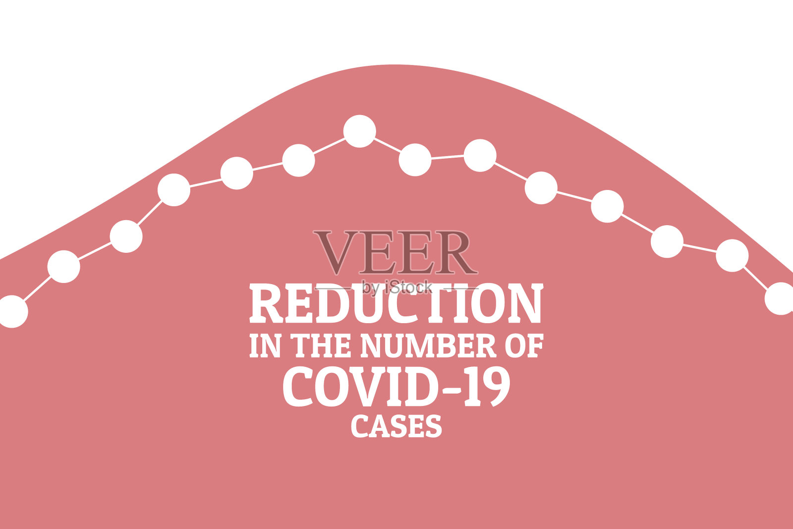 减少COVID-19病例的概念插画图片素材