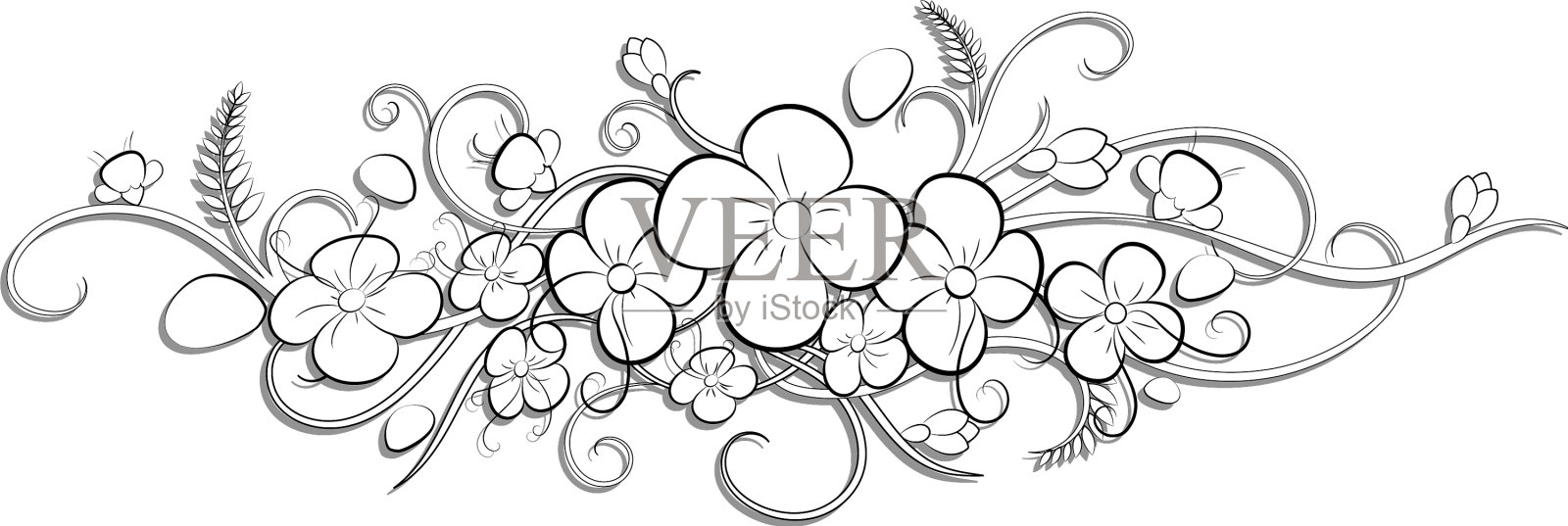 枝有花2设计元素图片