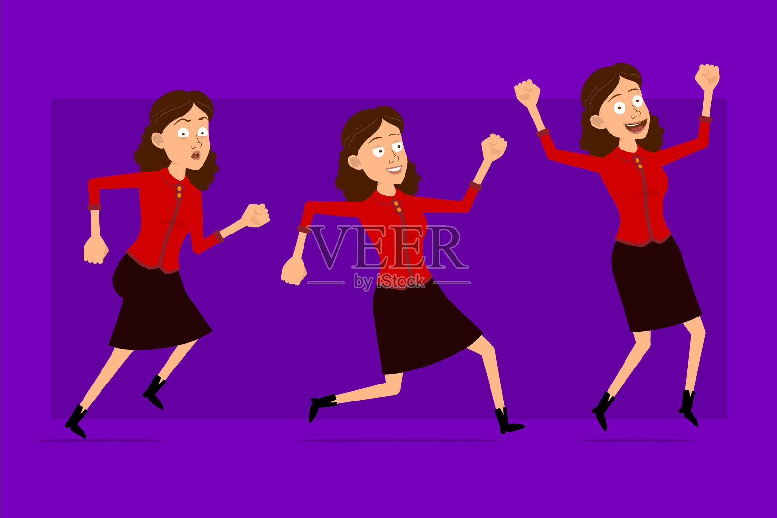 卡通商业女性人物大集图标素材