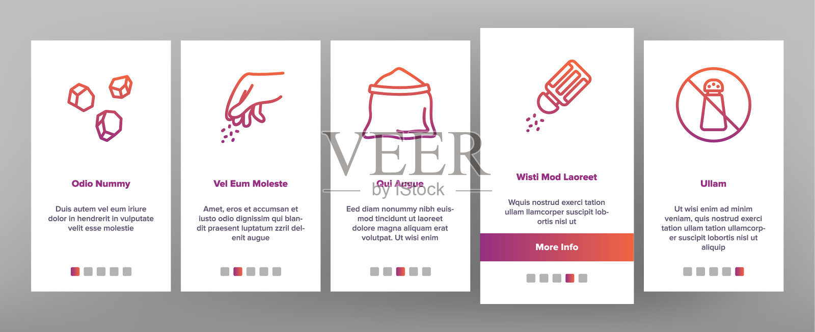 盐调味烹饪上的图标设置图标素材