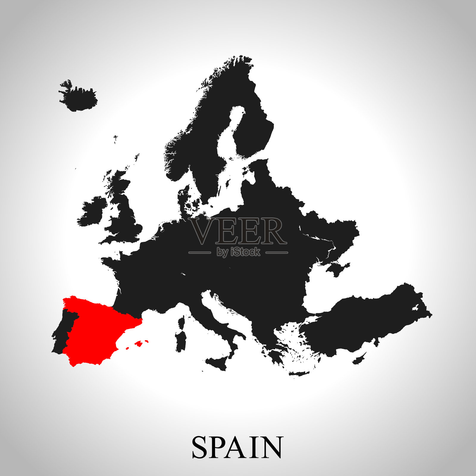 西班牙的地图插画图片素材