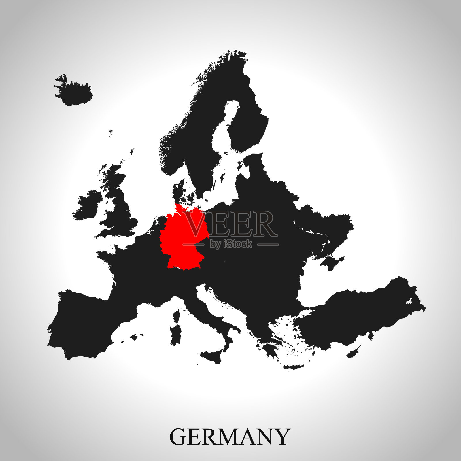 德国地图插画图片素材