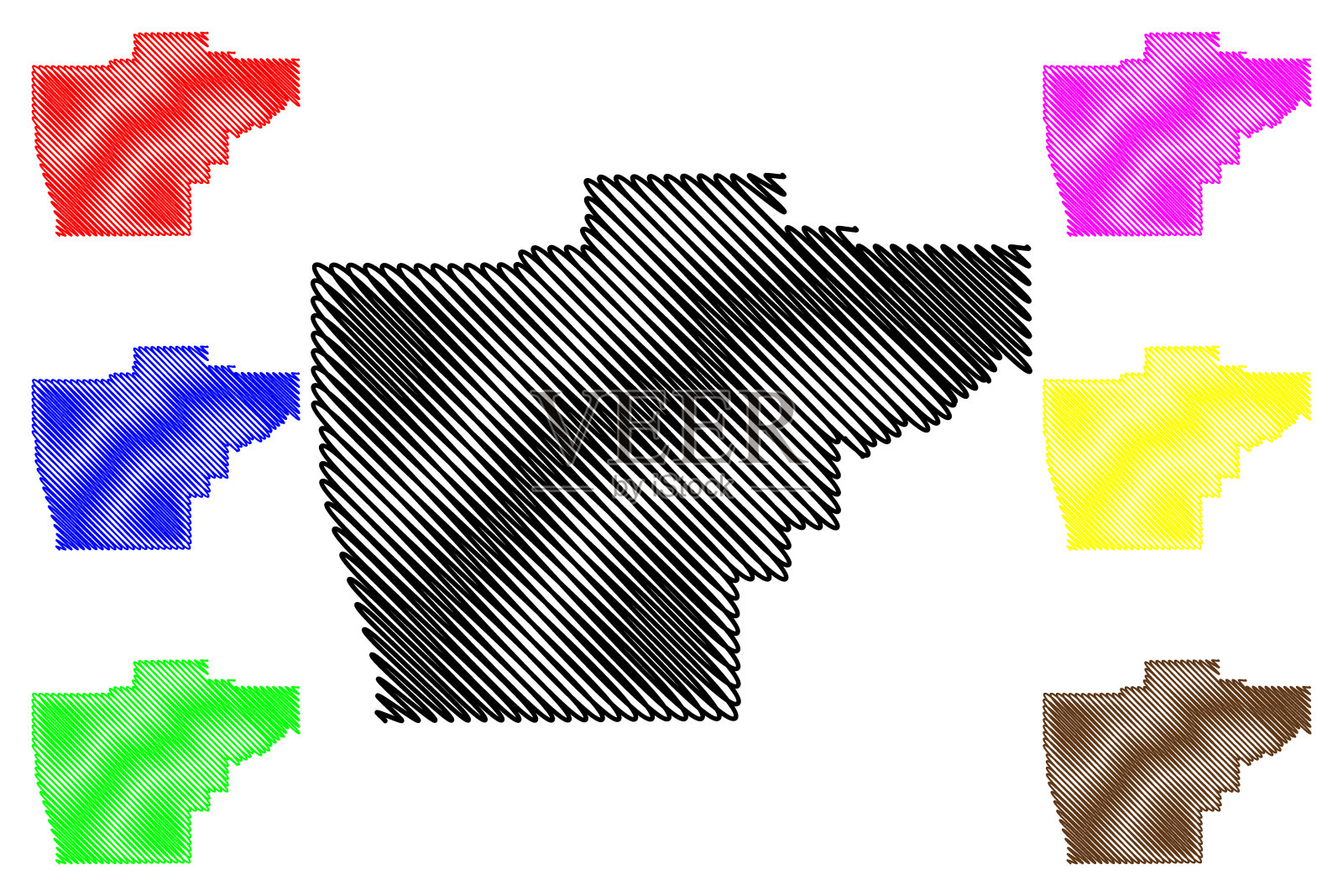 伊利诺斯州Sangamon县(美国县，美国，美国，美国)地图矢量插图，桑伽门素描图插画图片素材