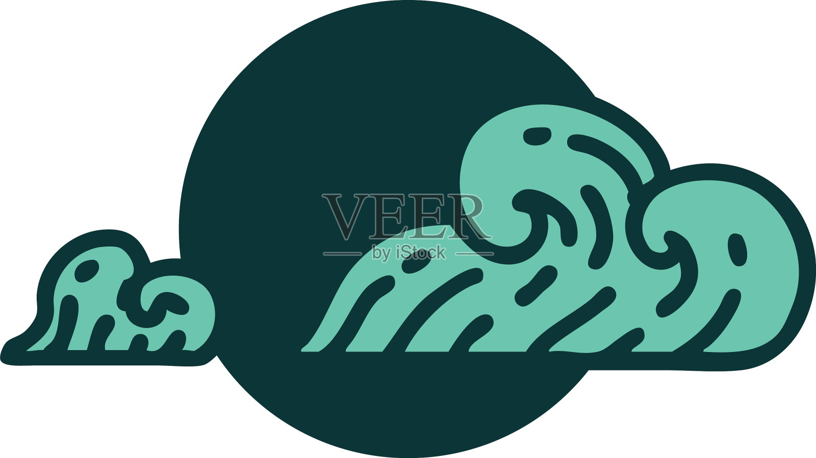 纹身风格图标云图标素材