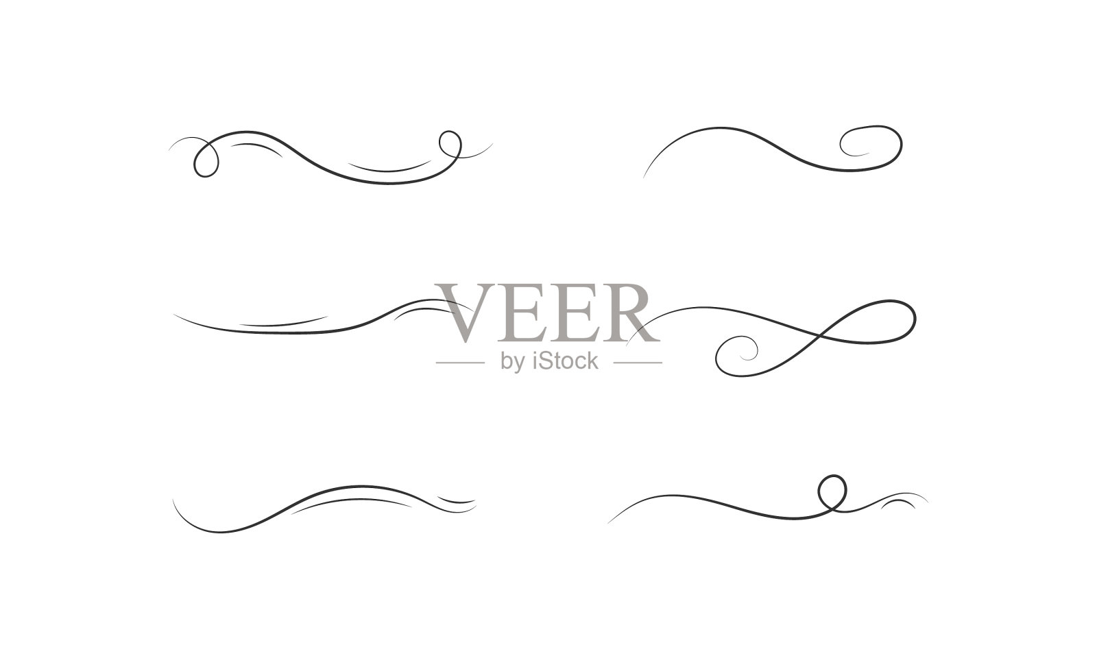 漩涡装饰线插画图片素材