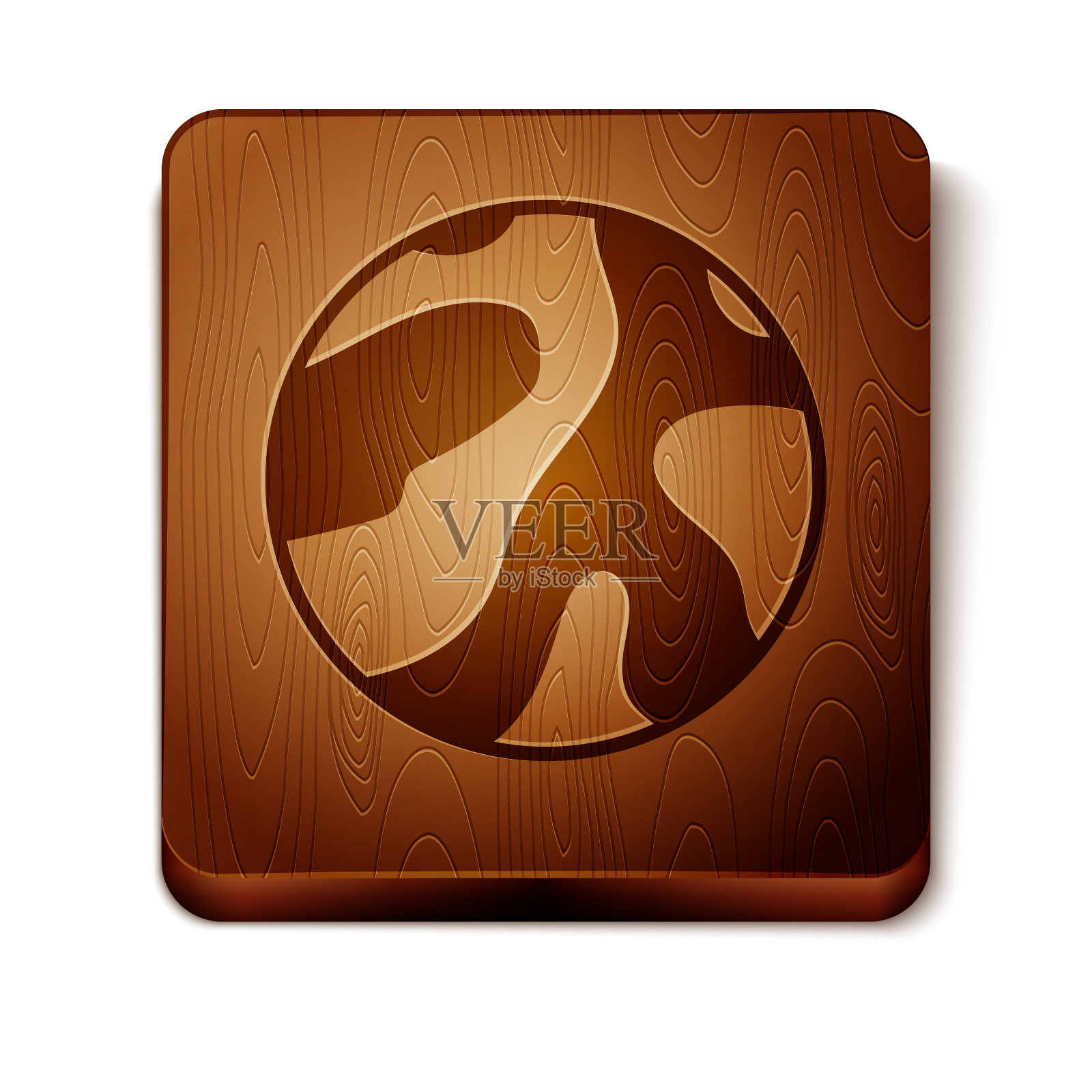 棕色行星图标孤立在白色背景图标素材