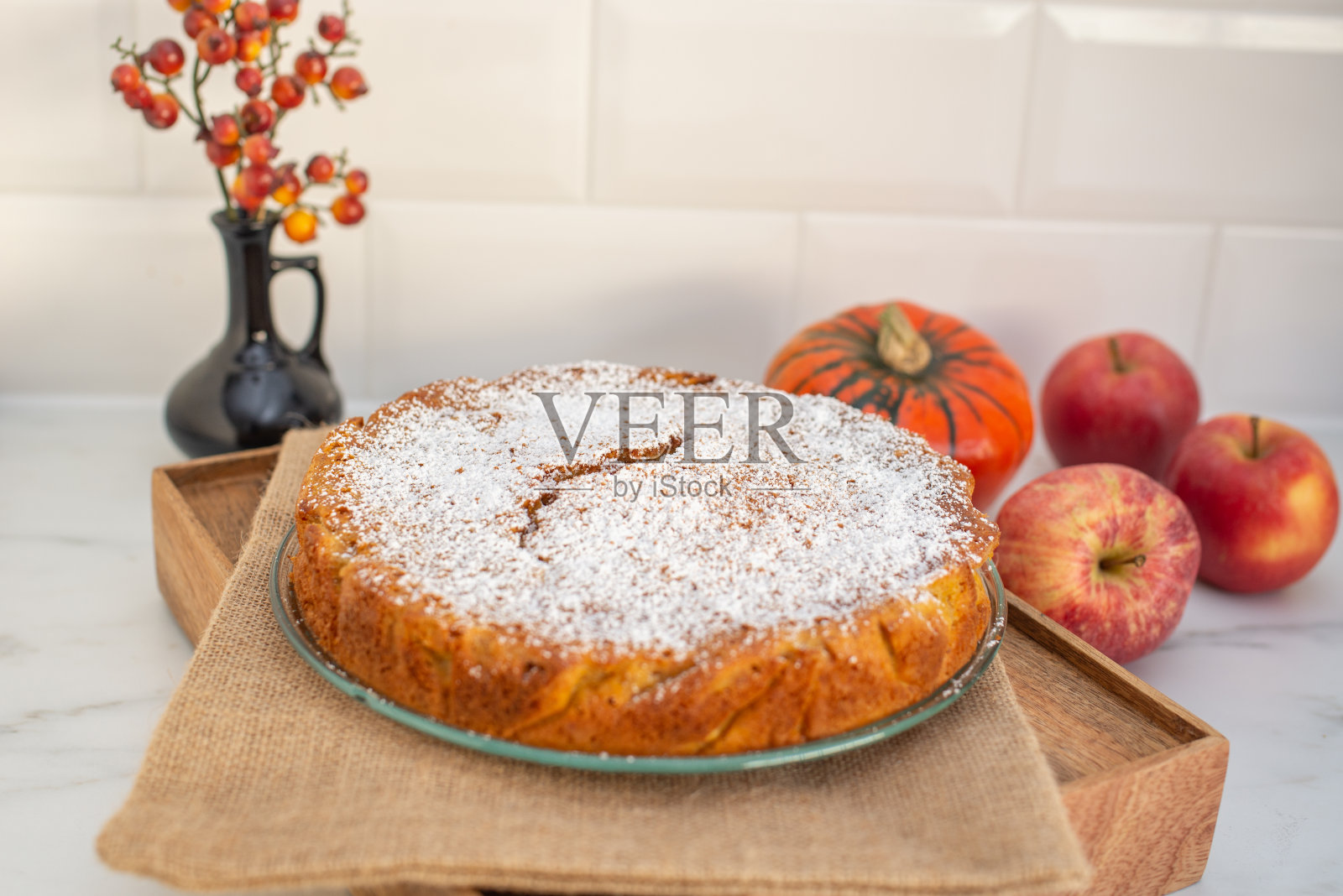 苹果南瓜饼照片摄影图片