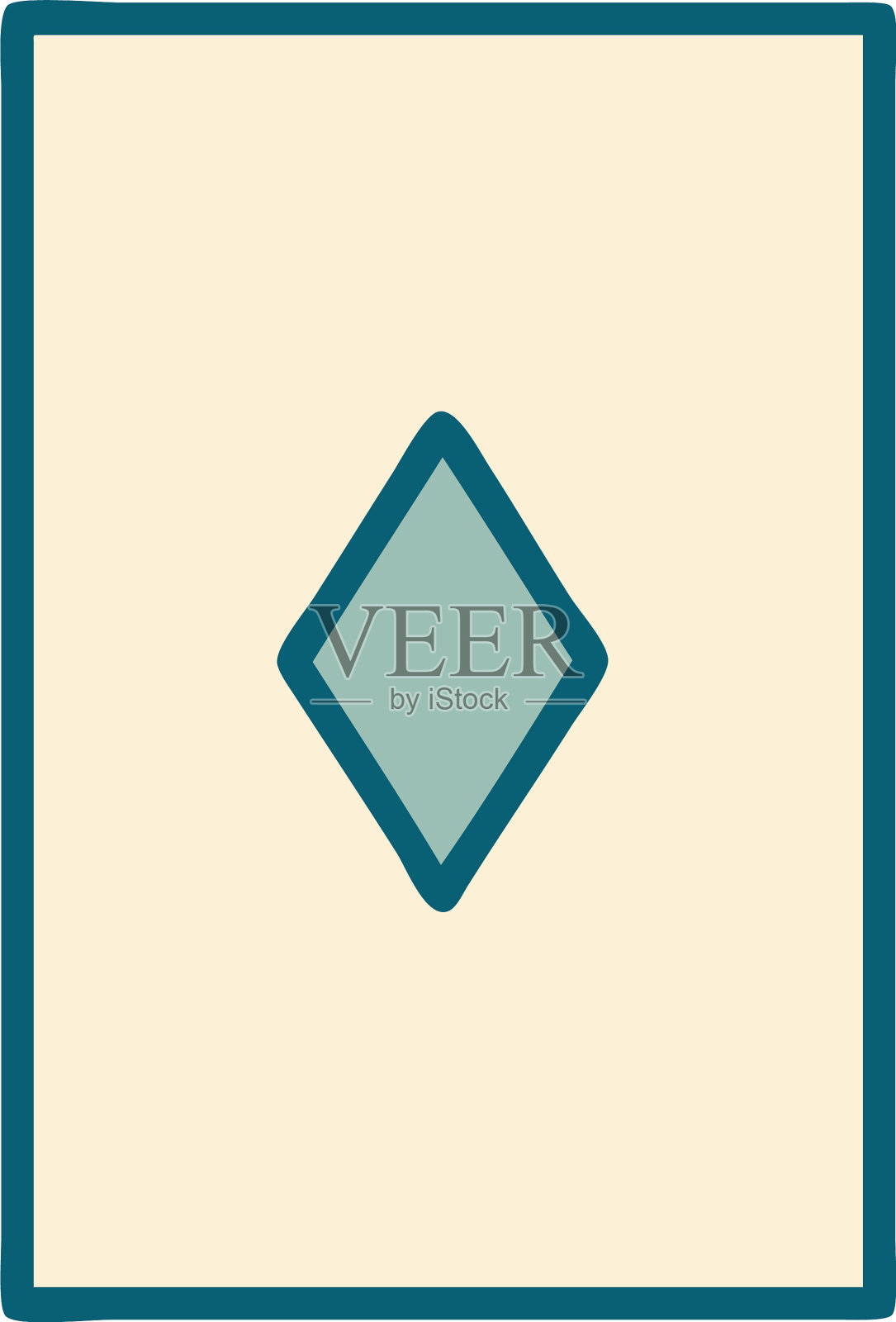 纹身风格图标ace钻石设计元素图片