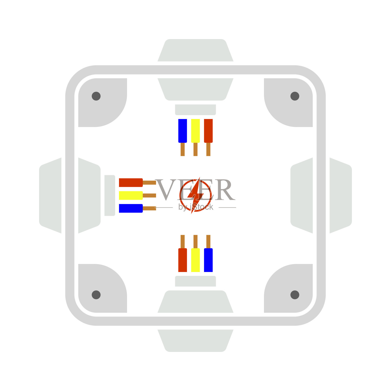 电气接线盒图标插画图片素材