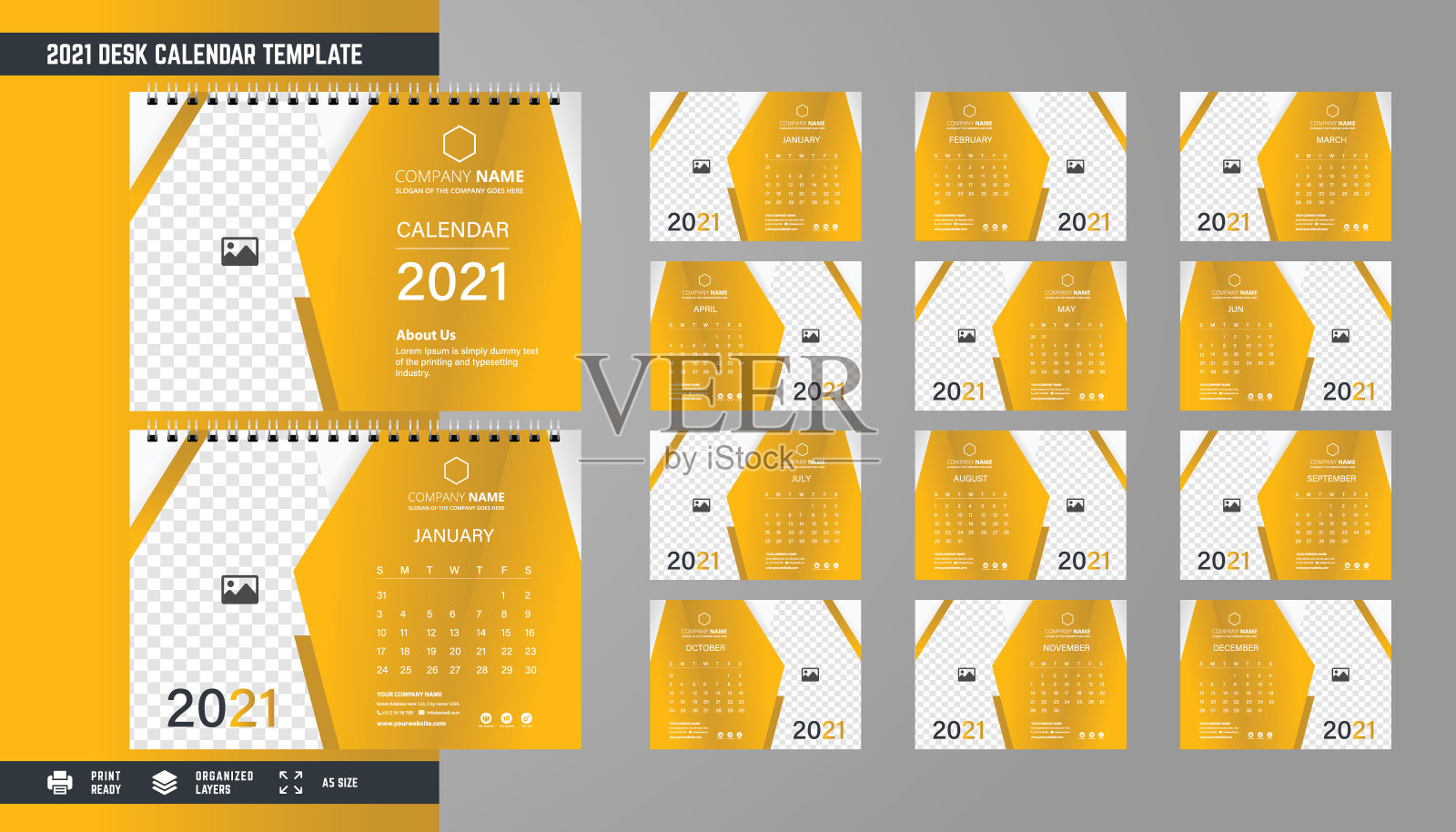 2021台历模板设计设计模板素材