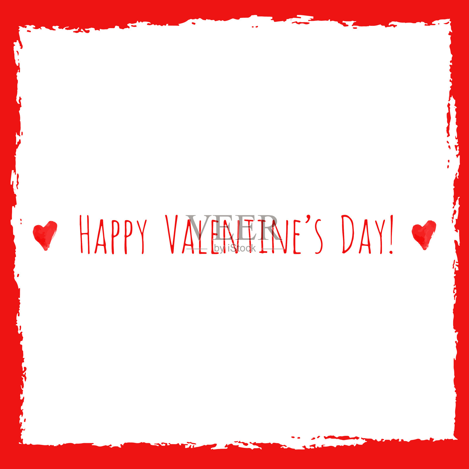 情人节快乐红色水彩纹理插画图片素材