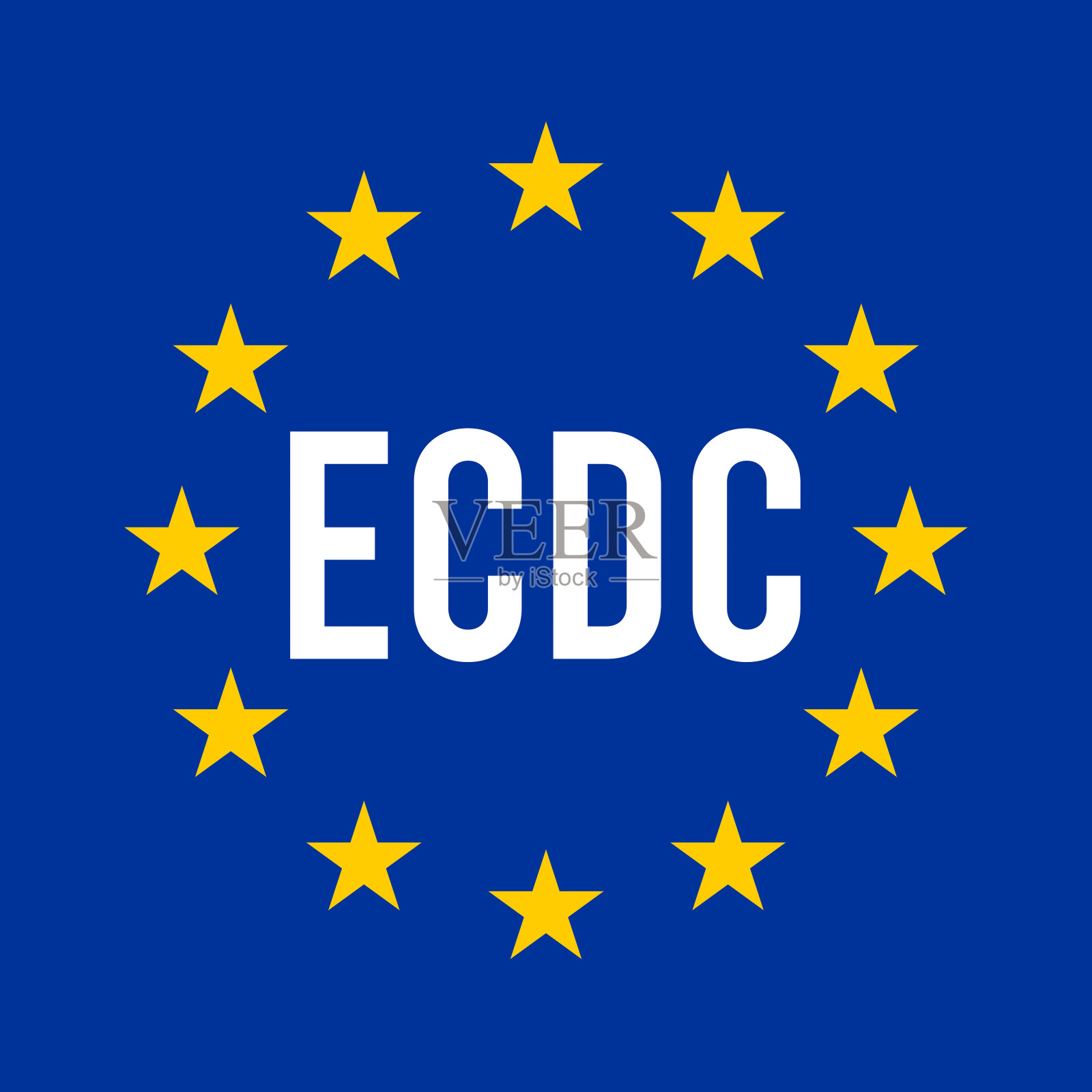 欧洲疾病预防控制中心符号插画图片素材