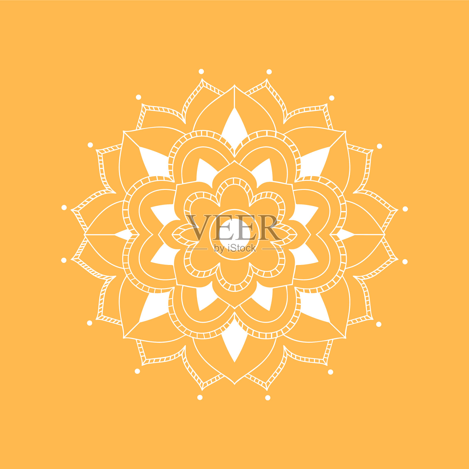 曼陀罗花的图案插画图片素材