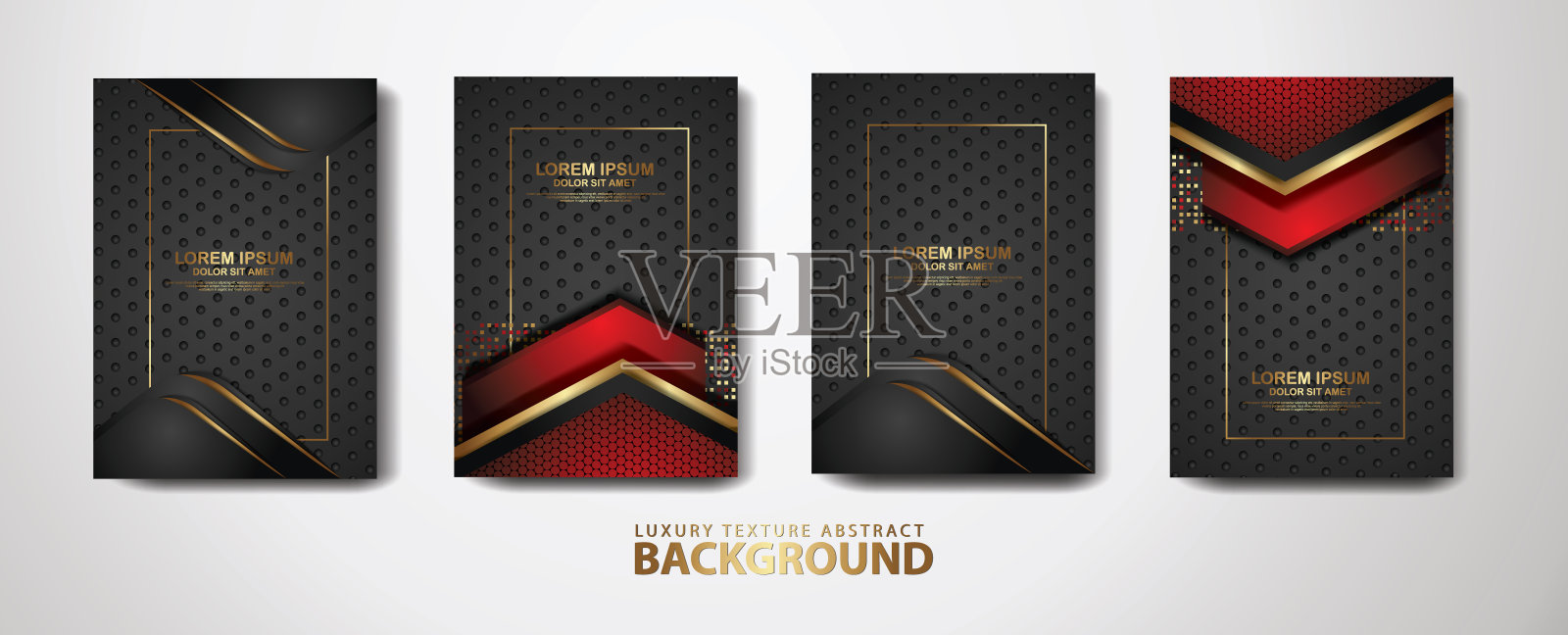 套封面设计模板与重叠层背景与闪光的效果和现实的纹理黑暗的背景设计模板素材