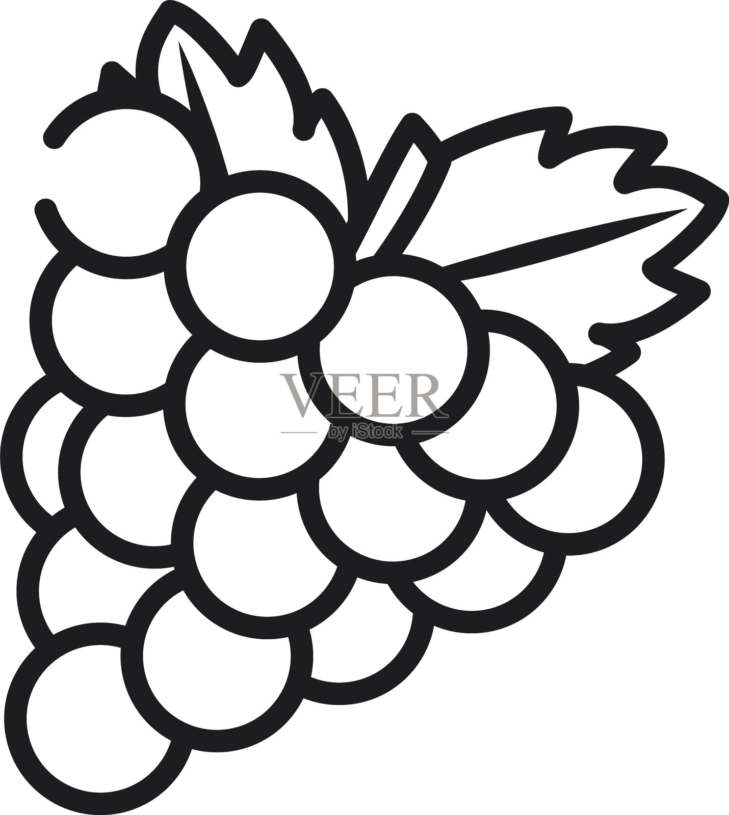 果蔬概念串葡萄设计元素图片