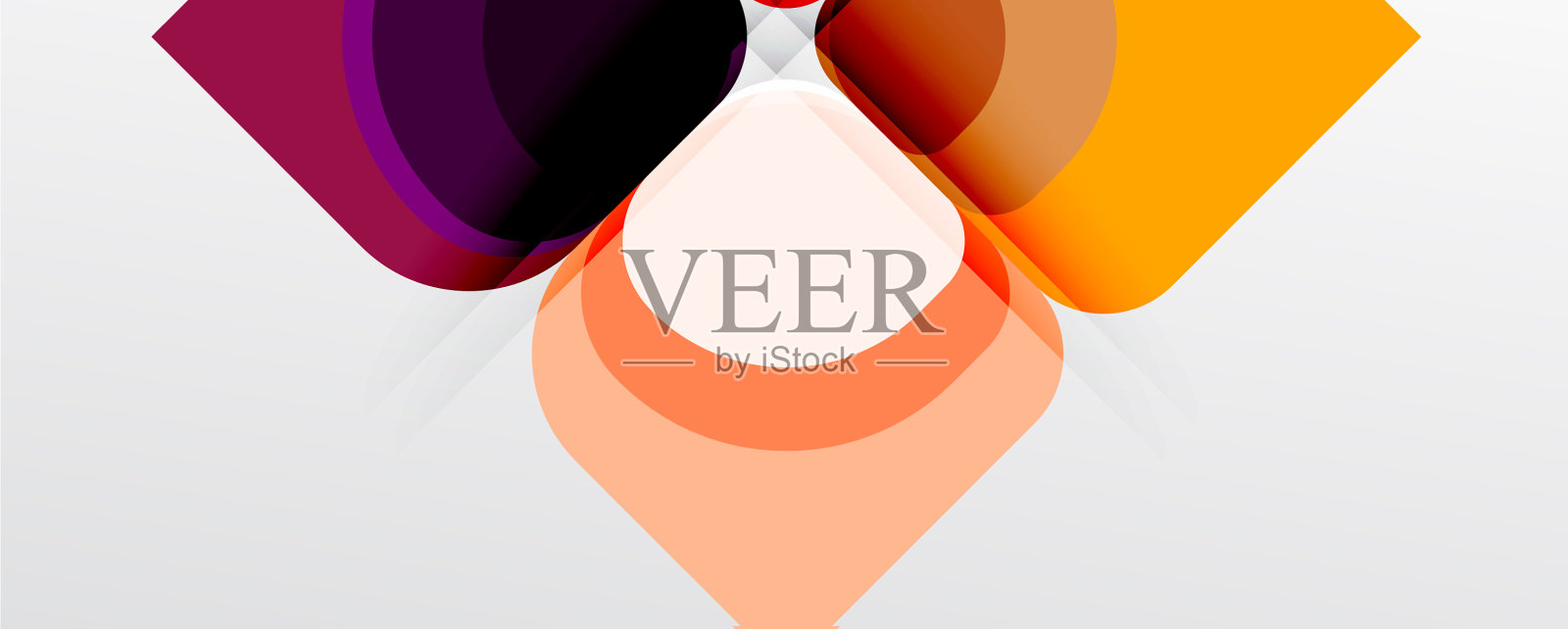 抽象背景-几何剪纸设计插画图片素材