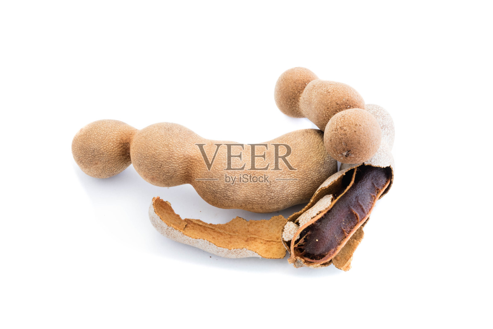 在白色背景上分离的罗望子照片摄影图片