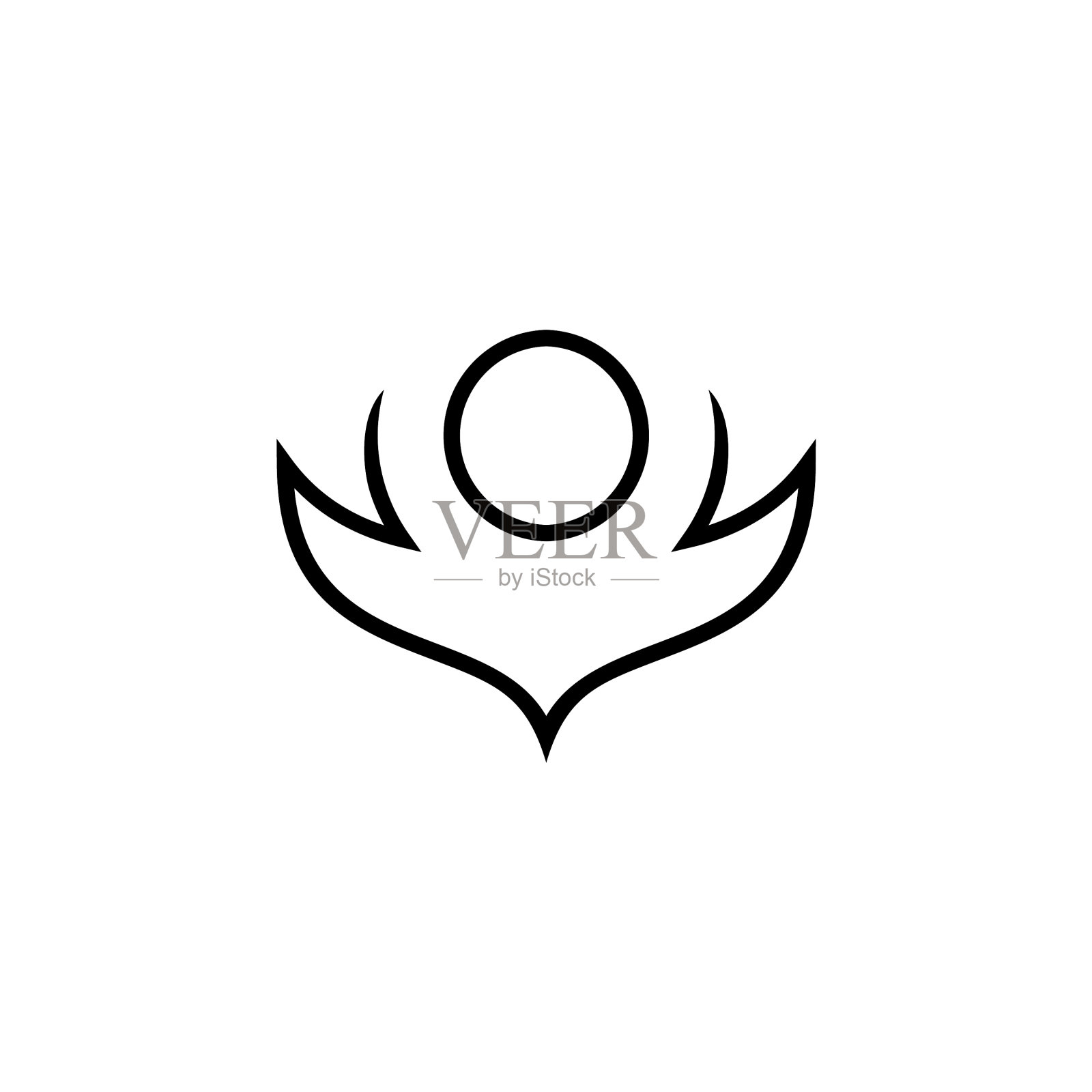 莲花标志设计插画图片素材