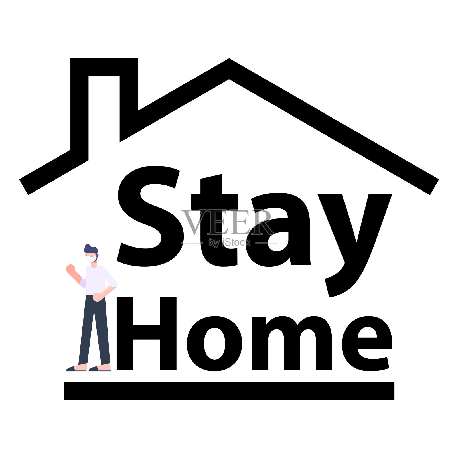 COVID-19冠状病毒大流行疫情横幅插画图片素材