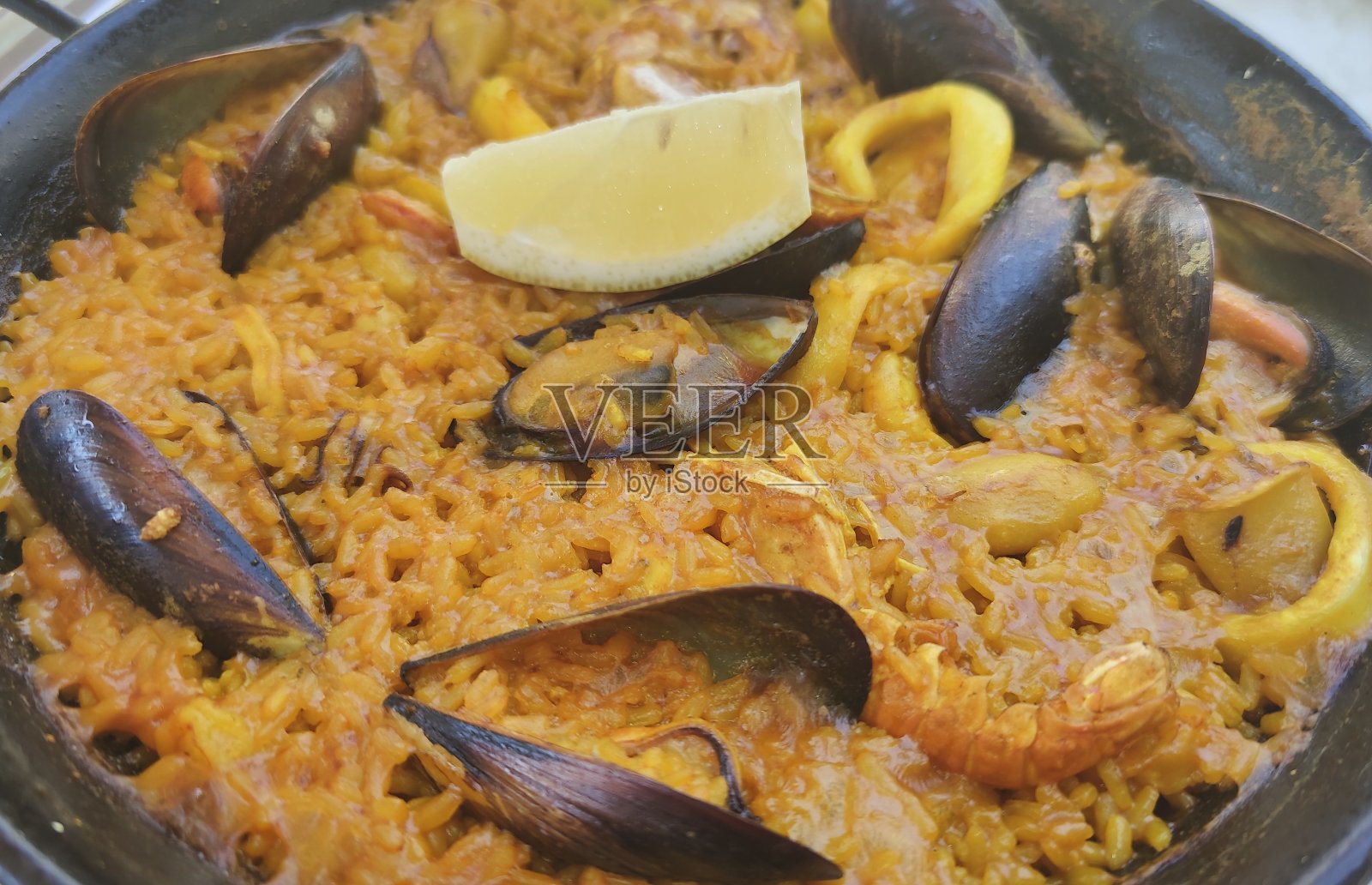 巴伦西亚中部的海鲜饭照片摄影图片