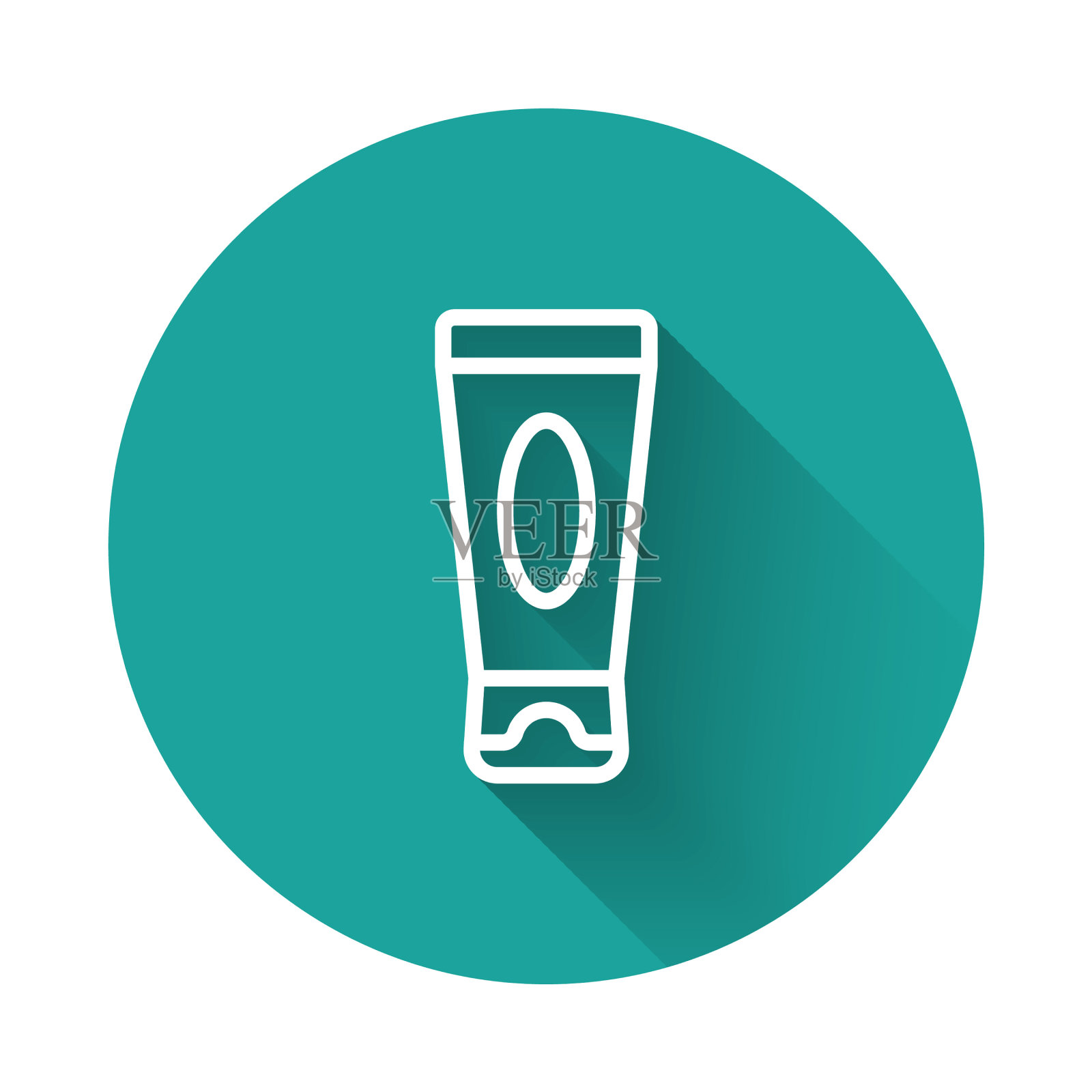 白色线霜或乳液化妆品管图标插画图片素材