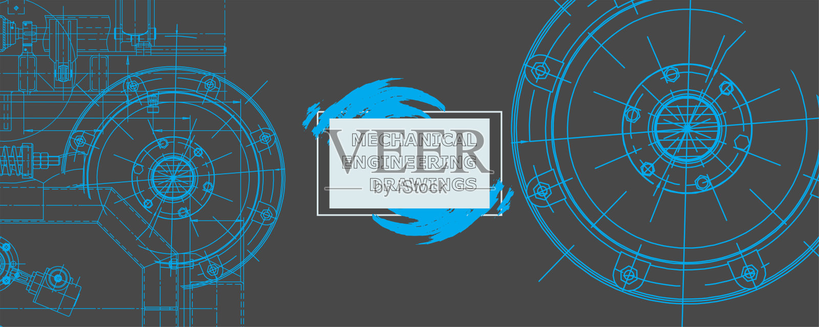 机械工程制图插画图片素材