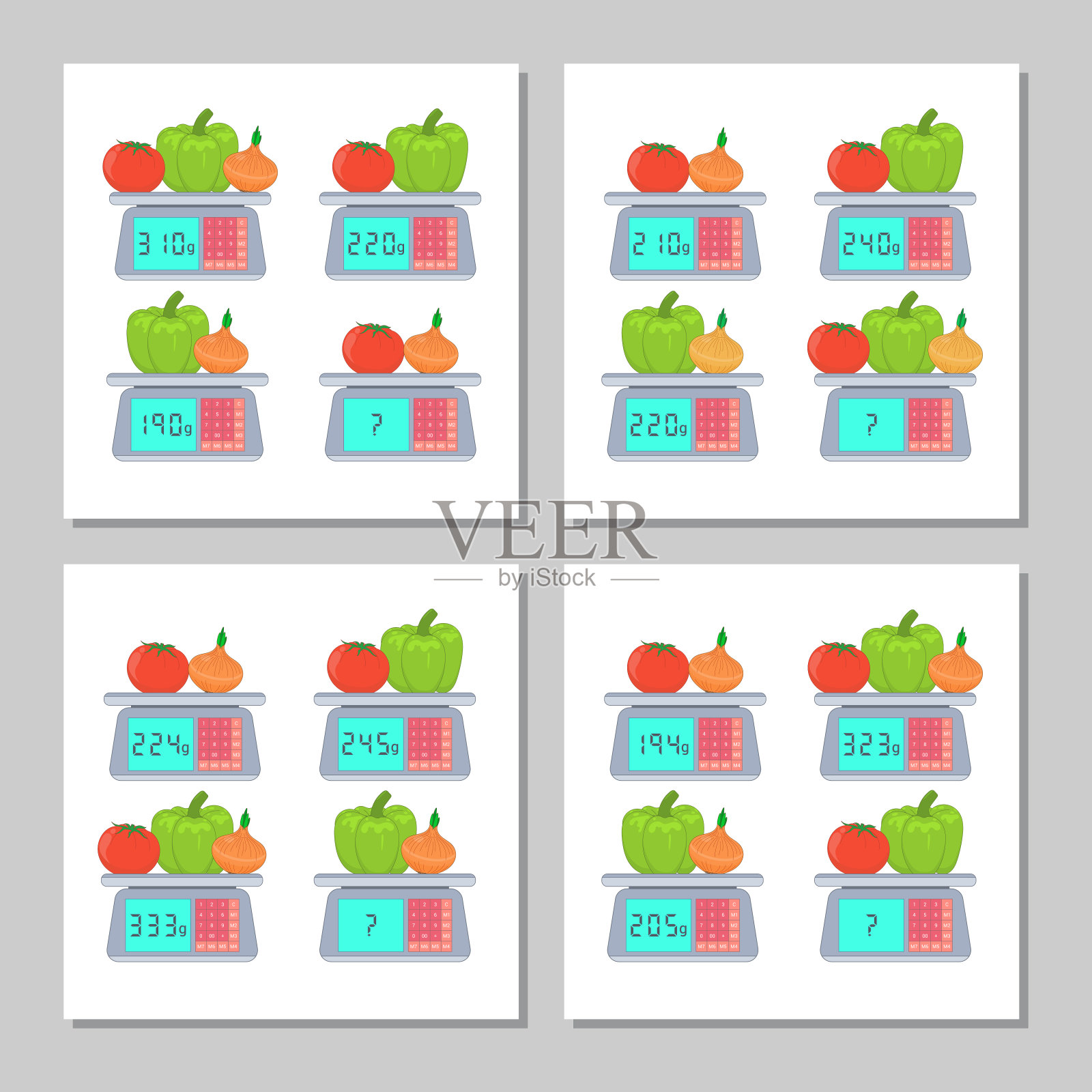 数学加减难题。方程组。儿童图画数学游戏，高级水平，儿童教育游戏，学校作业活动，批判性思维。鳞片。插画图片素材