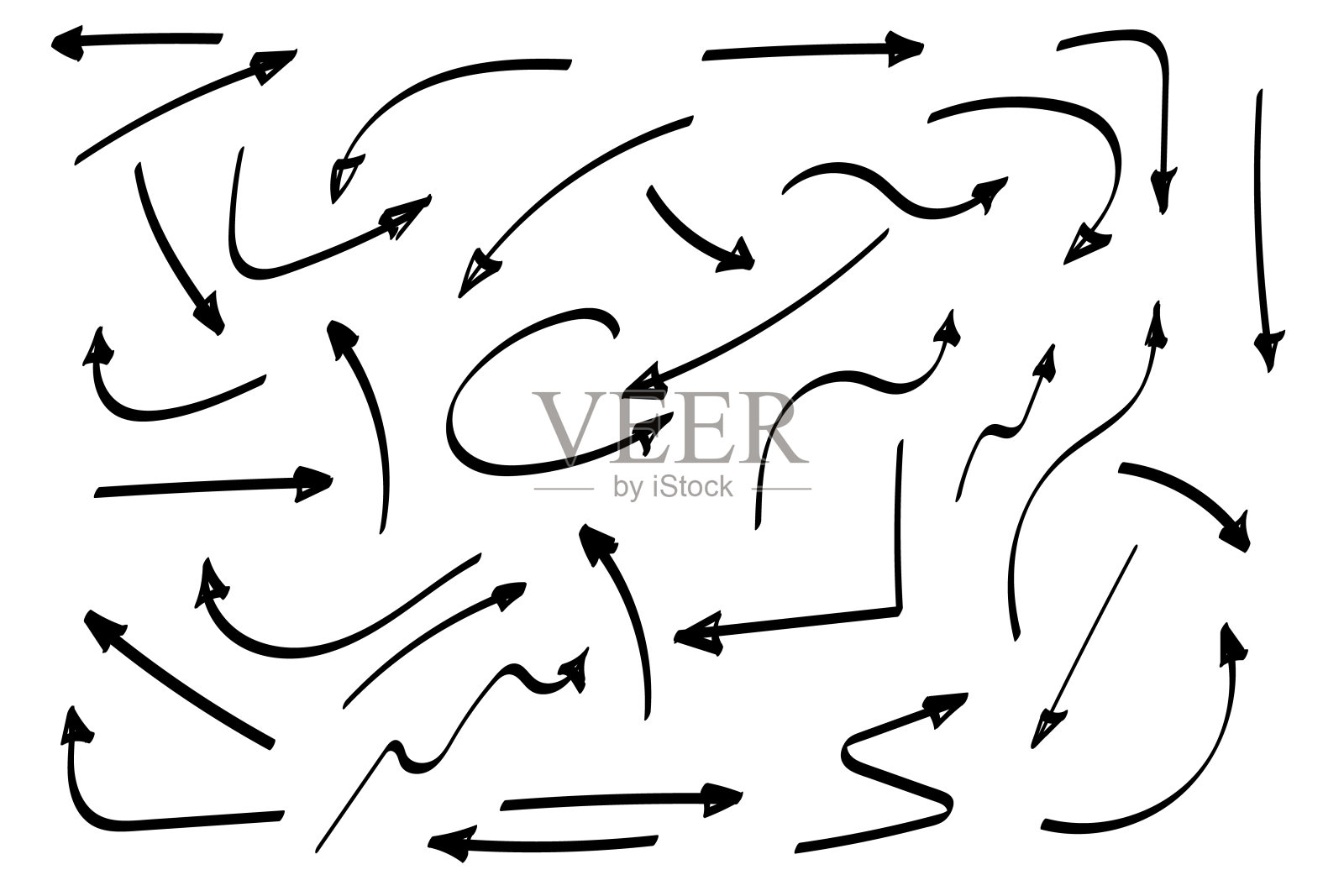 涂鸦的象征。指针图标。指针的图形符号。设计元素图片