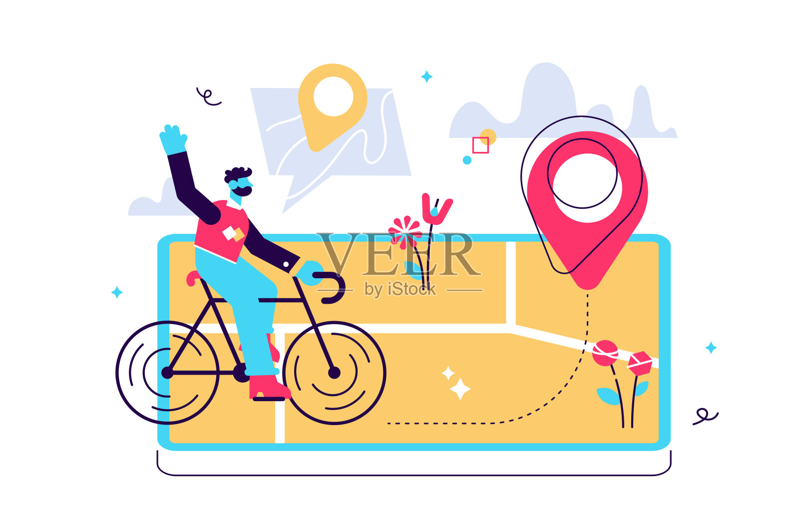 GPS系统，制图设计模板素材