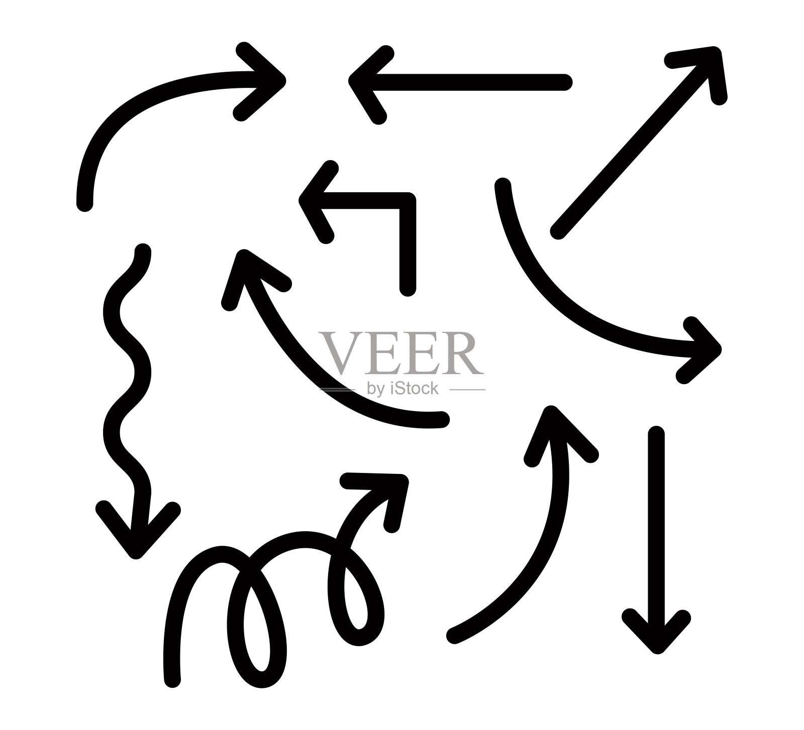 箭头图标矢量标志模板插图设计元素图片