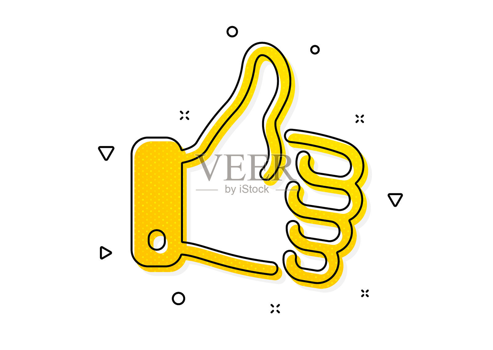 比如拇指向上的手势图标素材