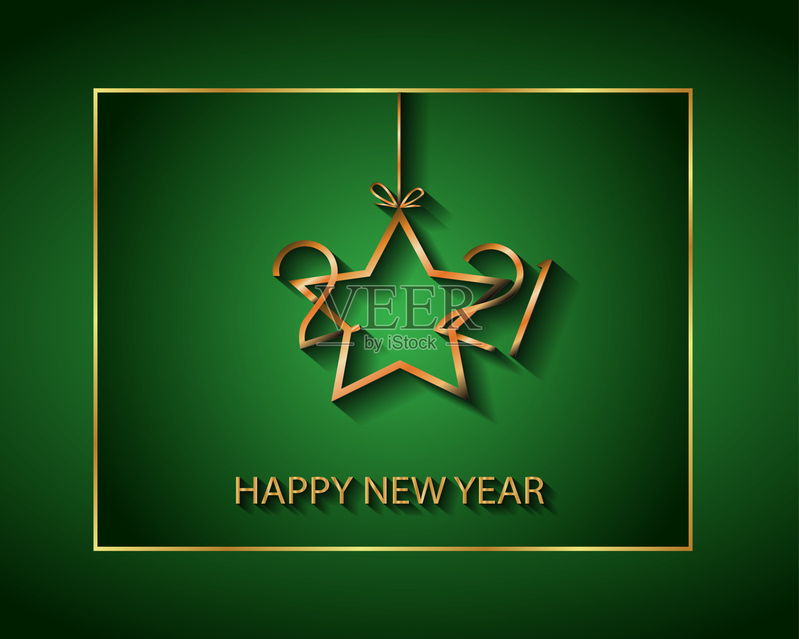 2021年拜年背景。插画图片素材