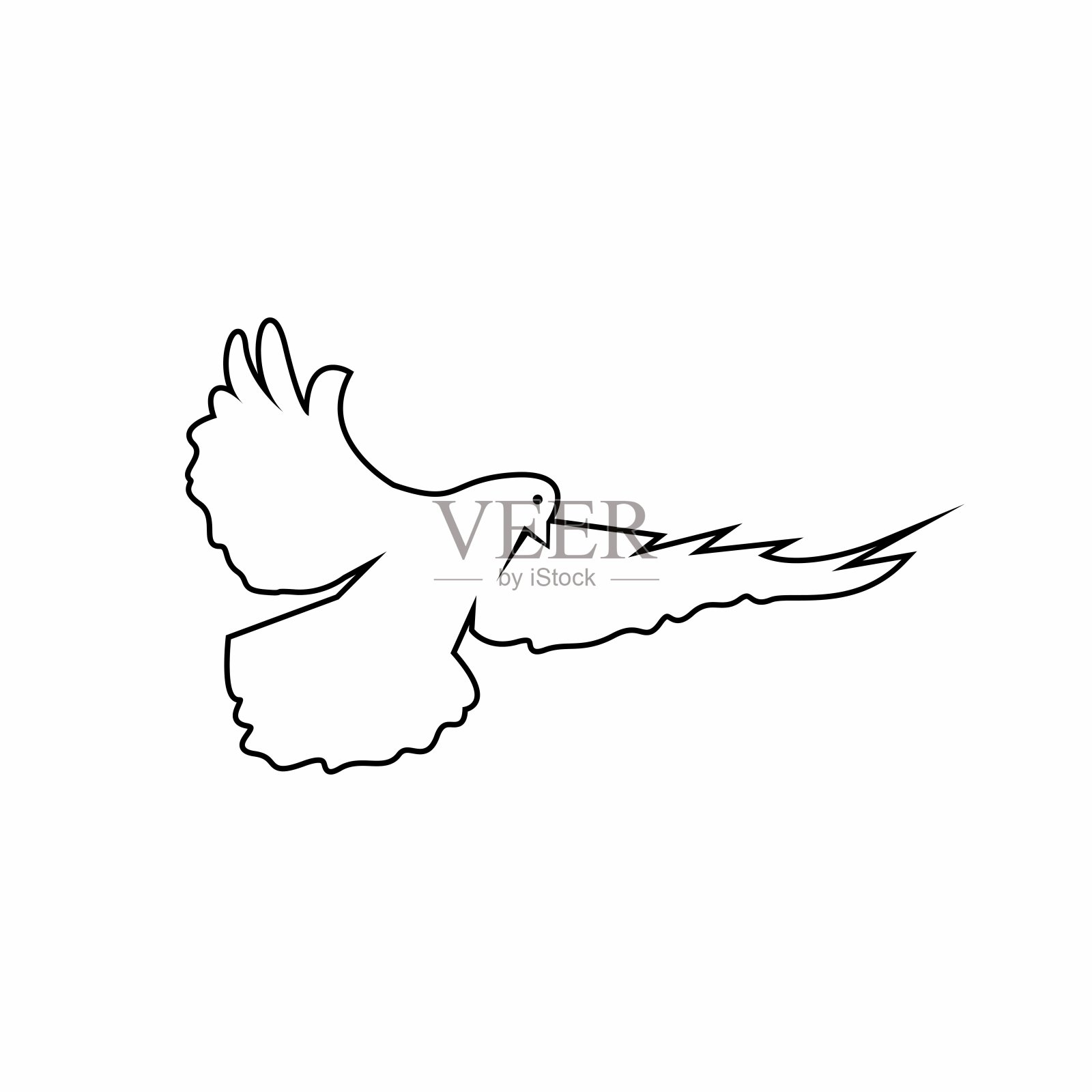 鸟翅膀鸽子图标模板矢量插图设计元素图片