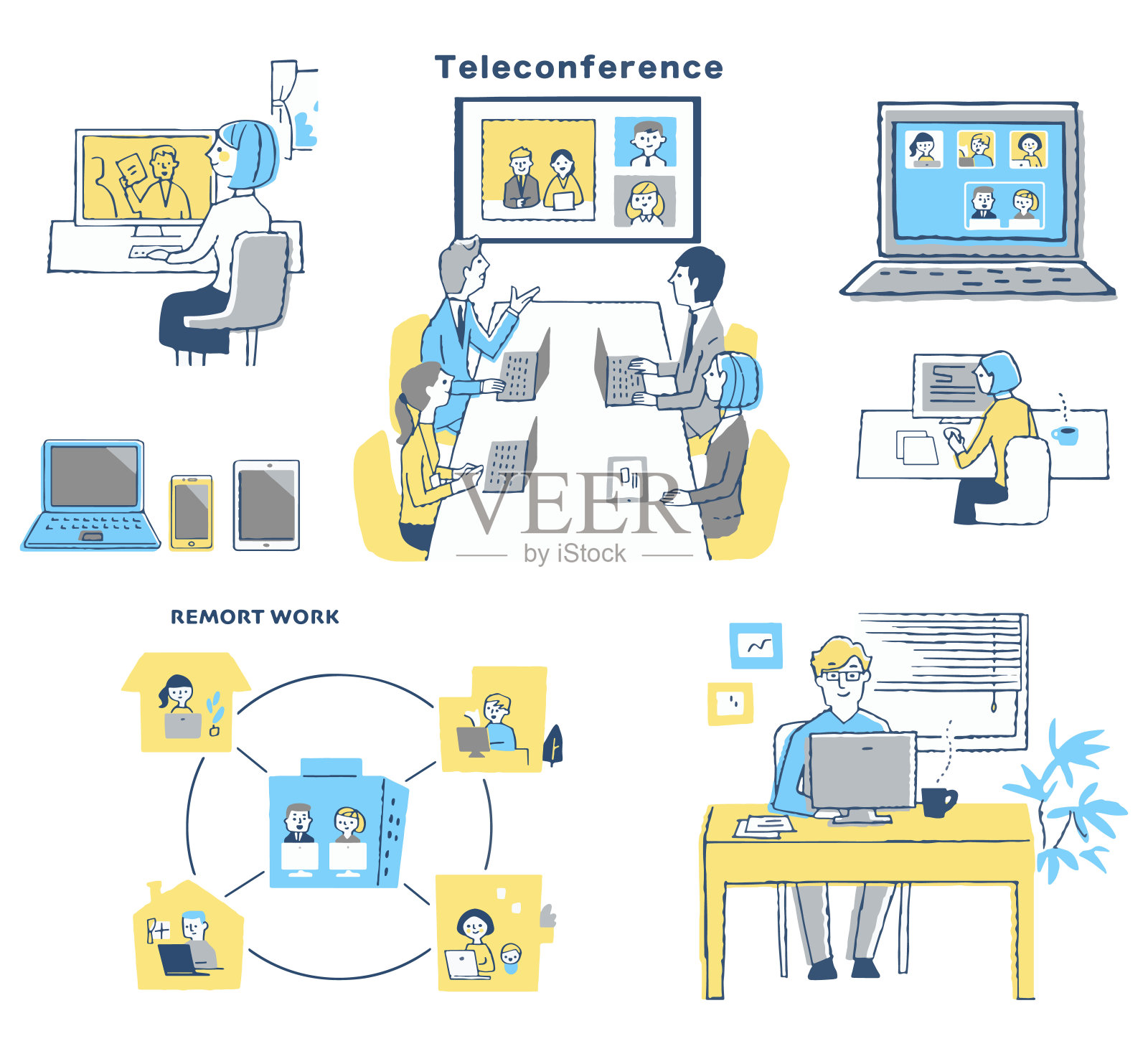 图片集的各种网上作品库存插图插画图片素材