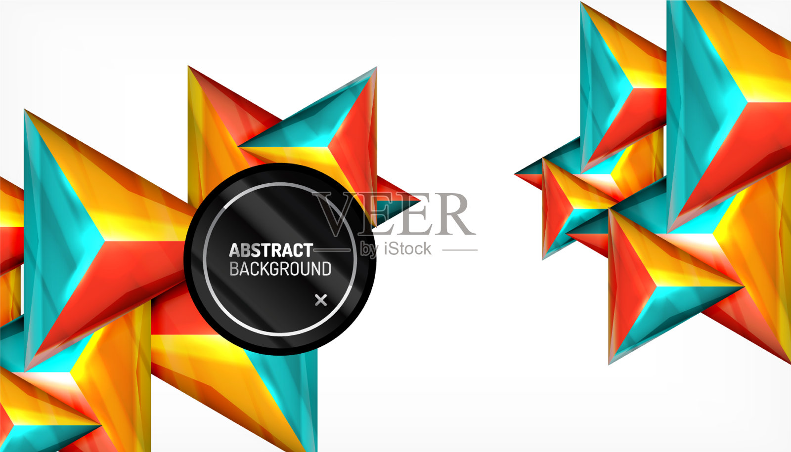 三角形几何抽象背景插画图片素材