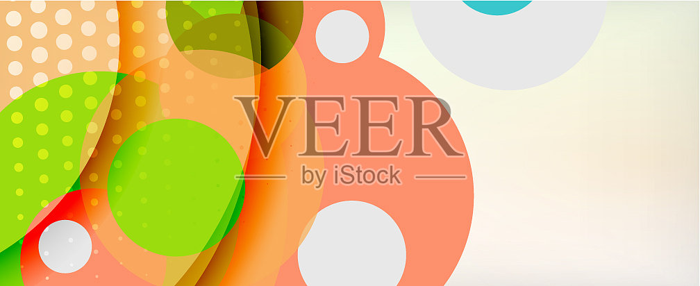 时尚简约圆抽象背景动态插画图片素材