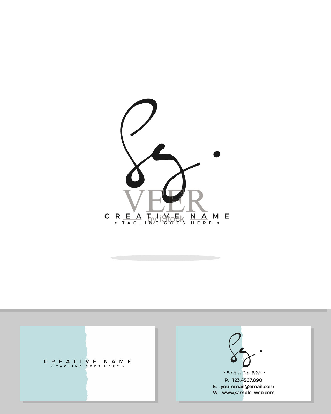 sg初始标志签名笔迹插画图片素材